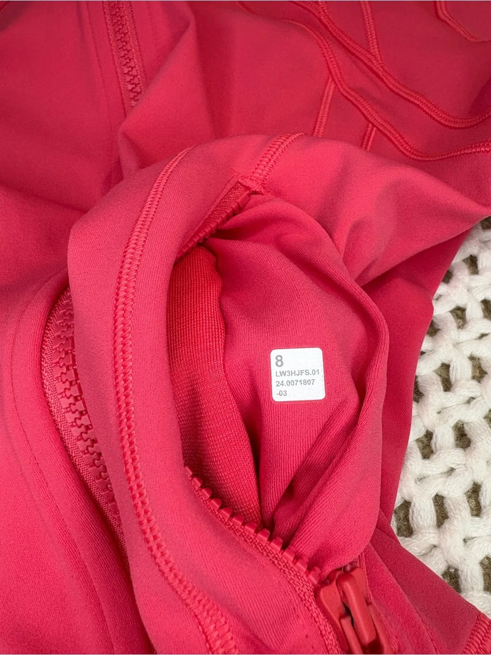 lululemon glaze pink define cropped jacket nulu size 8